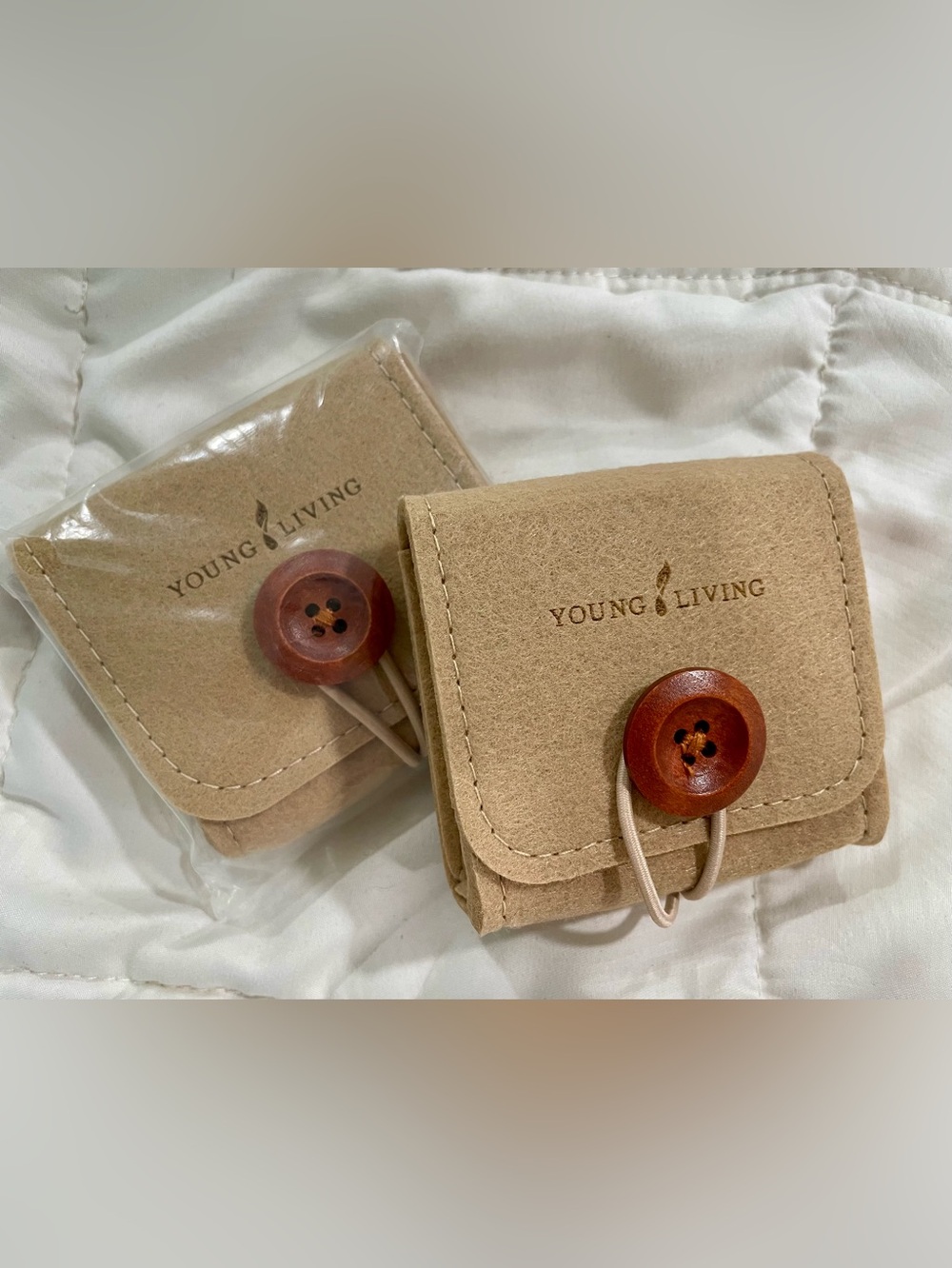 Young Living Button Oil Pouch- Set of 2 BRAND NEW UNOPENED